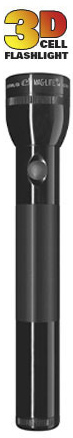 [RX1-13-04725] MAGLITE LED (3) D-CELL FLASHLIGHT BLACK