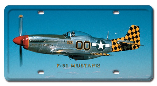 [RX1-13-08224] P-51 Mustang Metal License Plate 12X6