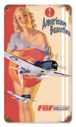 [RX1-13-08459] Hellcat Metal Sign 8X14