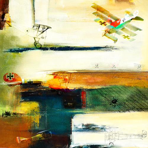 [RX1-13-13188] Martin Young Art Over The Trenches 36X36
