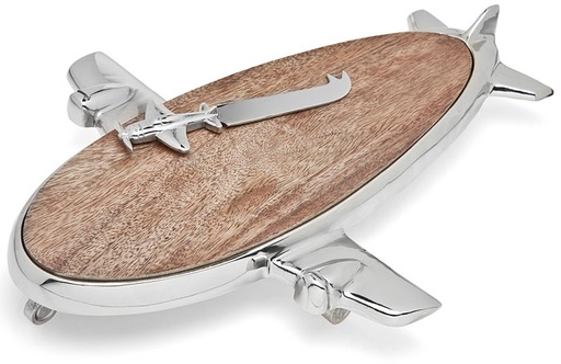 [RX1-13-17945] Airplane Wooden Cheese Board