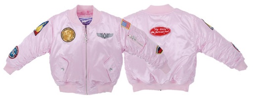 [RX1-13-18734] MA-1 Pink Flight Jacket 7 Patch 4/5