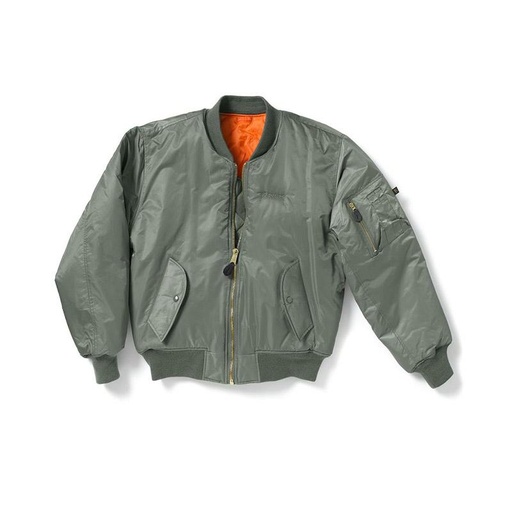[RX1-14-02077] BOEING NYLON FLT JACKET GRN MD