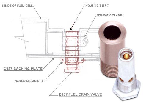 [RX1-05-03567] Fuel Drain Valve Kit Beech