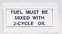 [RX1-15-05739] Oil Mix Placard
