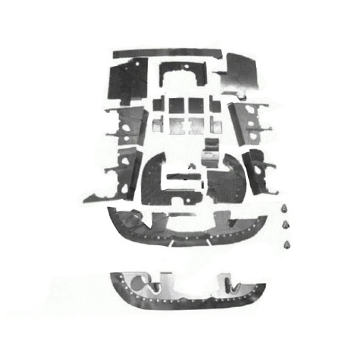 [RX1-05-22605] Cessna 182 1974-76 Package H Engine Baffle Kit Bare Black Seals