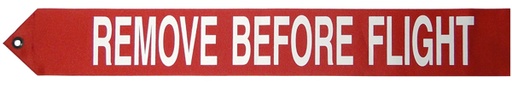 [RX1-13-16172] Remove Before Flight White On Red 3 X 22