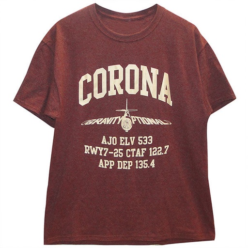 [RX1-13-21116] Corona Airport Tshirt Small Maroon