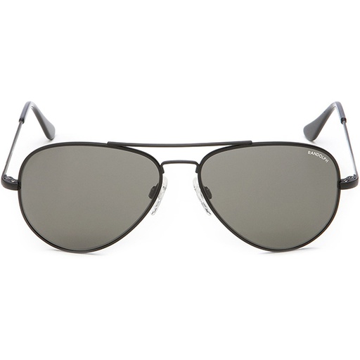 [RX1-14-01851] Randolph Concorde Sunglasses - 61MM Matt Black Skull Temple Grey Ar Lens