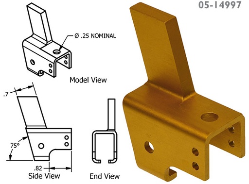 [RX1-05-15032] Fwd Left Hand MC1414104-67B Seat Roller Housing And Bracket Assembly