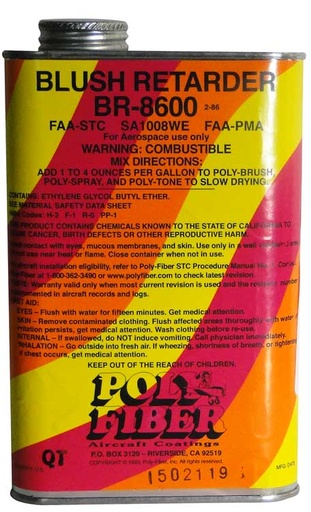 [RX1-09-40830] Poly-Fiber Blush Retarder Br 8600 Quart