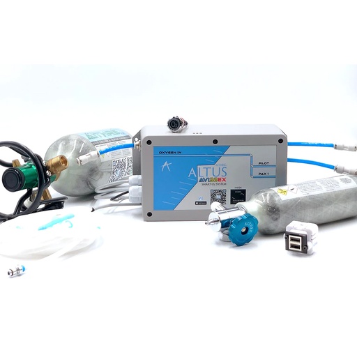 [RX1-11-19054] AITHRE 152L OXYGEN BOTTLE W/ADJUSTABLE FLOW REG MESO AVI32EX 2-PLACE AND INSTALL KIT