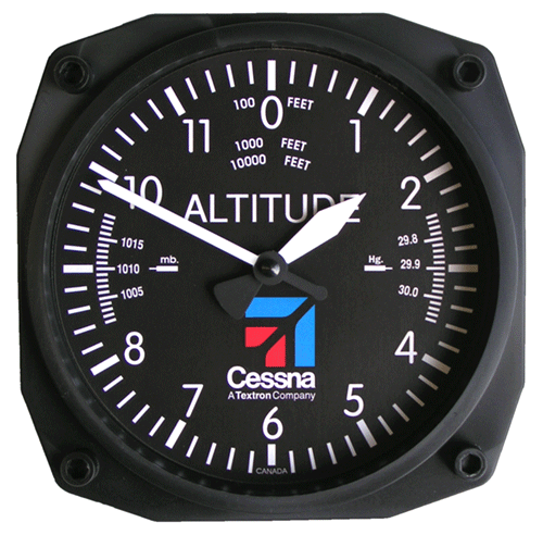 [RX1-13-04827] Cessna Altimeter Wall Clock
