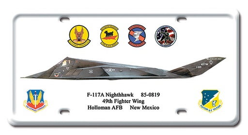 [RX1-13-08177] Nighthawk F117A License Plate 6X12