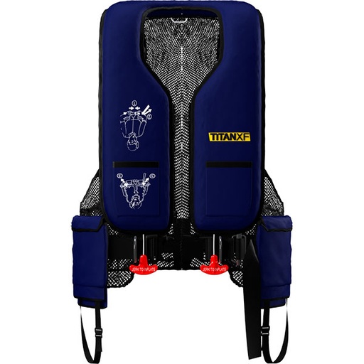 [RX1-13-12959] EAM Titan Xf Life Vest Yellow Vest Cover Blue Without D Ring