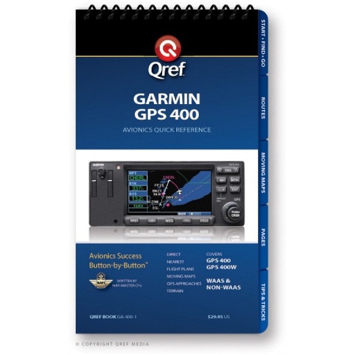 [RX1-13-15611] Garmin GPS 400 QREF Book