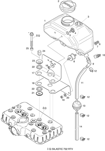[RX1-15-01526] ROTAX 851-235 OILTANK BRACKET LOWER HALF