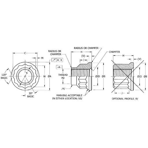 [RX1-04-03822] NAS1804-6N Self Locking Steel Nut
