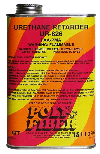 [RX1-09-05800] Poly-Fiber Ur-826 Urethane Retarder Quart
