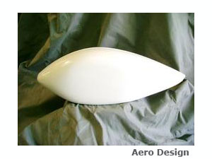 [RX1-06-01299] Wheel Pant 4 White Aero Rounded Ends