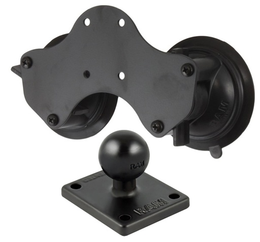 [RX1-11-14087] RAM Double Suction Cup Base With Round Adapter