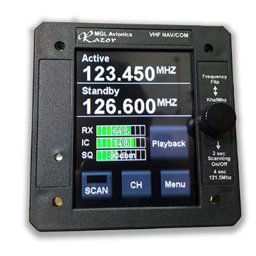[RX1-11-16598] MGL Razor VHF Control Head (3 1/8 Touchscreen)