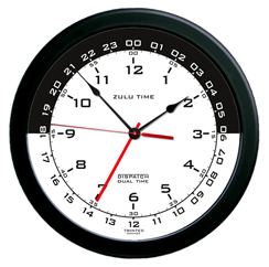 [RX1-13-04863] Zulu Time Wall Clock ZT14-3