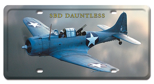 [RX1-13-08218] Sbd Dauntless Metal License Plate 12X6