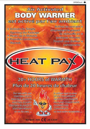 [RX1-13-14979] Heat Pax Air Activated Body Warmer