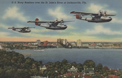 [RX1-13-17733] Jacksonville Navy Bomber Postcard
