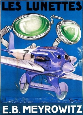 [RX1-13-17754] E.B. Meyrowitz Flying Goggles Postcard