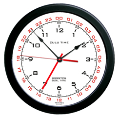 [RX1-13-04862] Zulu Time Wall Clock ZT14-2