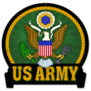 [RX1-13-08254] Us Army Metal Sign 16X15