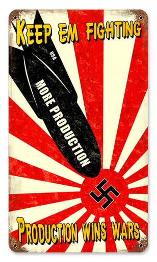 [RX1-13-08282] Production Wins Metal Sign 8X14