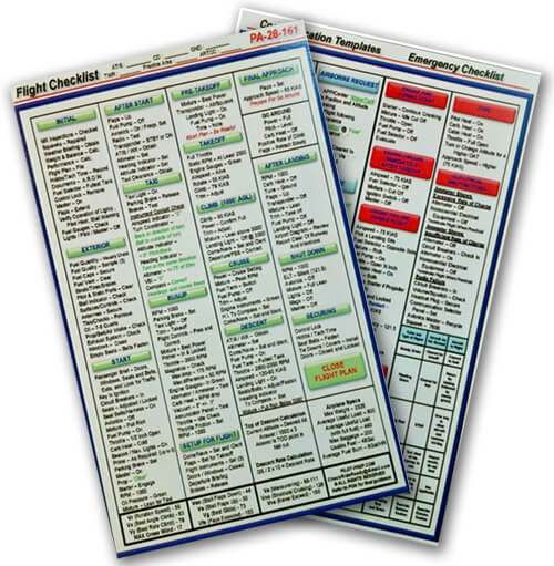 [RX1-13-20160] Flight Checklist Piper Warrior