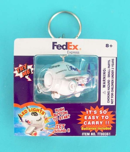 [RX1-14-01648] FEDEX EXPRESS AIRPLANE KEY CHAIN WITH LIGHTS & SOUND