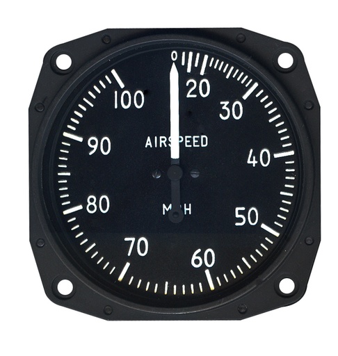[RX1-AS021] 3 1/8 Airspeed Indicator 0-100Mph With Pitot
