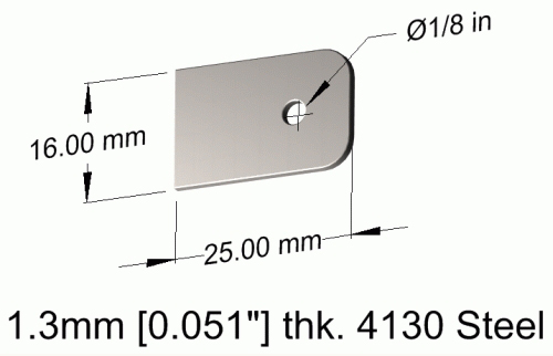 [RX1-05-12479] Weld On Tab 50 Piece Bag