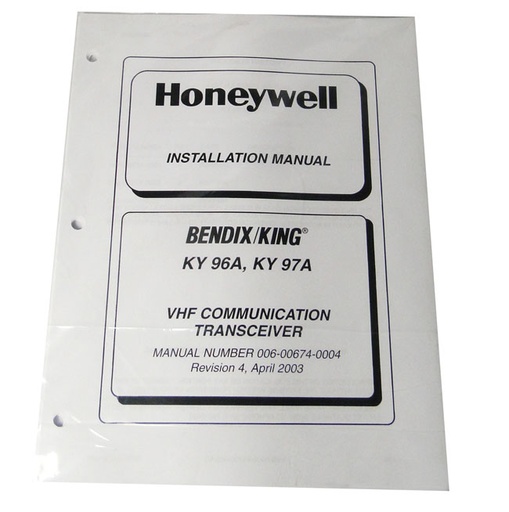 [RX1-11-18005] King Install Manual KY96A/97A