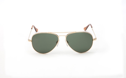 [RX1-13-00689] Randolph Concorde Sunglasses - 57MM Gold 23K Skull Temple Agx Ar Lens
