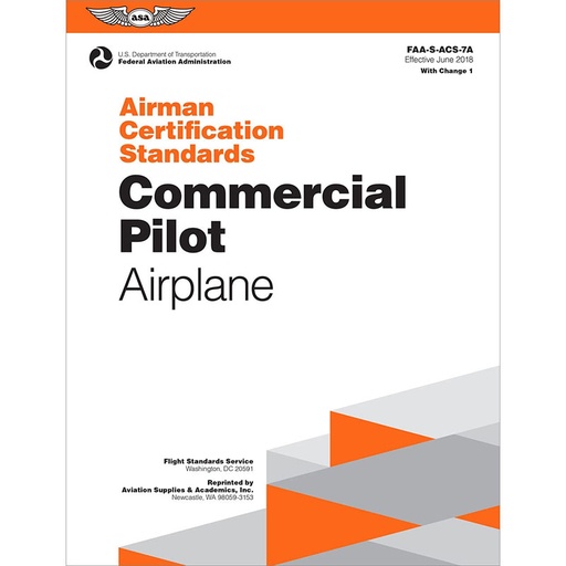 [RX1-13-00980] ASA Airman Certification Standards (ACS): Commercial Pilot Airplane