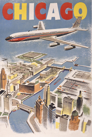 [RX1-13-17745] Chicago By Air Postcard
