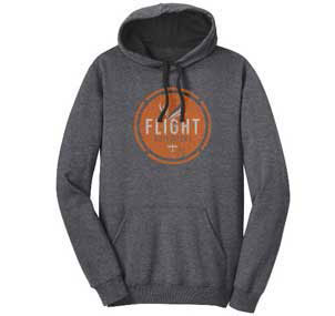 [RX1-13-19640] Flight Outfitters Retro Logo Hoodie Grey Xxlrg