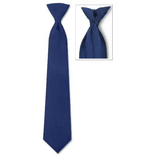 [RX1-14-00392] Clip-On Tie Navy Long