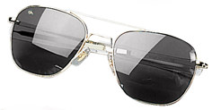 [RX1-14-02119] G.I. Type Pilots Aviator Sunglasses - Gold/Smoke