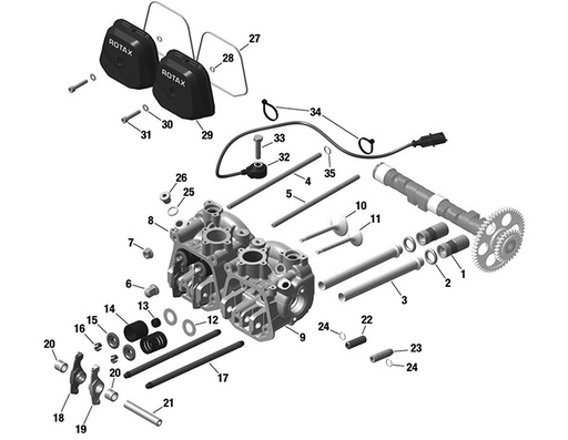 [RX1-15-01677] ROTAX 854-861 VALVE PUSH-ROD ASSY.