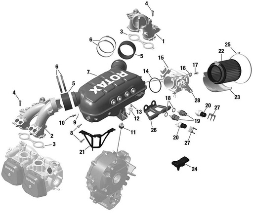 [RX1-15-03425] ROTAX 951-500 CLAMP 381X48 MM