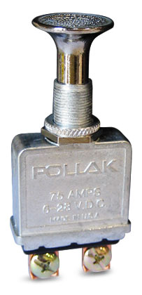 [RX1-16-140] Pull Switch 75 Amp Chrome
