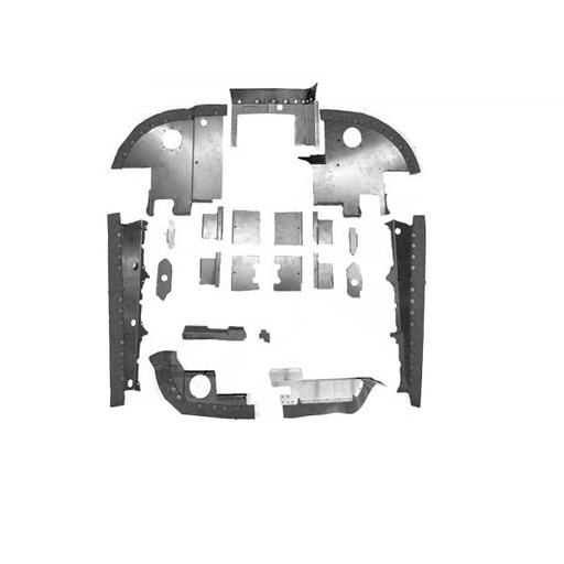 [RX1-05-22585] Cessna 180 1956-81 182 58-73 Package C Engine Baffle Kit Bare Black Seals