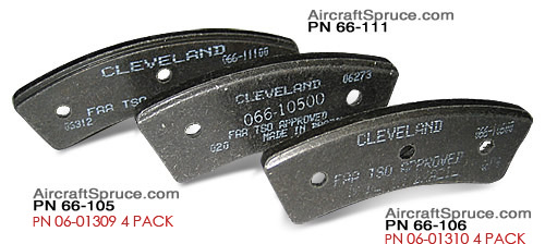 [RX1-06-01310] Cleveland Brake Lining 4Pk 66-106
